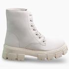 Bota Coturno Feminina Tratorada Bia01 off white 2482