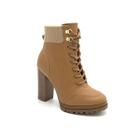 Bota Coturno Feminina Vizzano Knit Salto Grosso 3089102