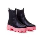 Bota coturno feminino bota couro tratorada plataforma cano curto confortavel 33 ao 40