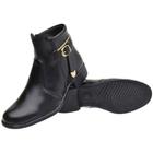 Bota Coturno Feminino Cano Curto Estilosa Confort Casual Blogueira com Salto Baixo - 207