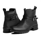 Bota Coturno Feminino Cano Curto Fashion Moda Blogueira Preto