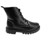 Bota Coturno Feminino Casual Cano Curto Tratorada Confortável Inverno Blogueira Tendência Preta