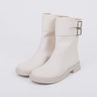 Bota Coturno Feminino Dani Cano Curto Com Fívela Casual Off-white Not-me