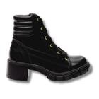 Bota Coturno Feminino Moleca Cano Baixo Salto Médio Conforto