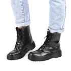 Bota Coturno Feminino Plataforma Blogueira Rock Militar Preto