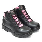 Bota Coturno GM God Feminino com C.A bico PVC. REF:01 ROSA