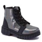 Bota Coturno Infantil Klin Rock 154 Preto/Multicolorido