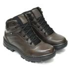 Bota Coturno Marrom 100%Couro com C.A bico PVC REF:01 Marrom