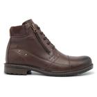 Bota Coturno Masculina Botina Em Couro Macio E Resistente Urbano Motoqueiro Rock Antiderrapante