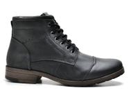 Bota Coturno Masculina Casual Em Couro Sola Antiderrapante