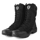 Bota Coturno Masculina Couro Militar Preta Cano Médio Estilosa Unissex CMR Shoes