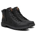 Bota Coturno Masculina Couro Venetto Zíper Cadarço Casual