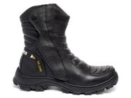 Bota Coturno Masculina Estilo Motoqueiro Moto Couro Antiderrapante Militar