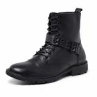 Bota Coturno Masculino Cano Alto Rock in Roll com Fivela Metal