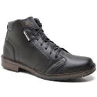 Bota Coturno Masculino Casual Urbano Com Ziper Lateral E Palmilha Gel Preto