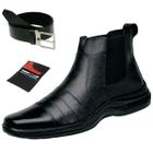 Bota Coturno Masculino Moderna Casual Conforto Dia a Dia + Cinto + Carteira