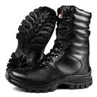 Bota Coturno Motociclista Militar Couro Cano Médio