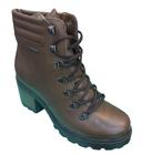 Bota Coturno Pegada Feminina Couro BROWN