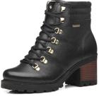 Bota Coturno Pegada Feminina Couro PRETO