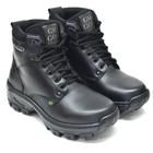 Bota Coturno Preto 100% Couro com C.A bico PVC REF:04 Preto