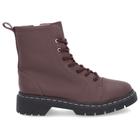 Bota Coturno Salto Plataforma Marrom Chocolate