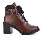Bota coturno tanara de salto bloco marrom
