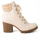 Bota Coturno tratotado cano curto salto bloco plataforma Dakota G9591- Feminino