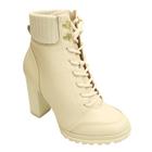 Bota Coturno Vizzano Feminino Confortável Cano Curto 3089102