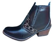 Bota Country Masculina Botina Cowboy Rodeio Vaquejada Vaqueiro Cavalgada Botinha Com Ziper 3536