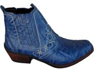 Bota country numero 41 botina cowboy festa rodeio sertaneja cor azul solado borracha salto alto