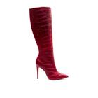 Bota Couro Croco Vermelho Cano Longo Cecconello 1870014-35