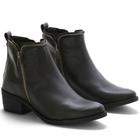 Bota Couro Feminina Cano Curto Country Confortável Casual