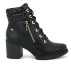 Bota Dakota DA762 Salto Medio Cano Curto Cadarço Feminino