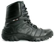 Bota de COURO Adventure Motoqueiro Costurada Tenis Preto