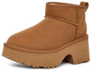 Bota de moda feminina UGG Classic Ultra Mini New Heights castanha