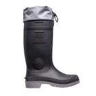 Bota de Pvc e Nitrilo Calfor Supermax Cano Longo Com Polaina Sem Forro Preta e Cinza CLP502 SF A CA 40400