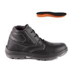 Bota de segurança bracol uaas4600us couro bico pvc preto c.a 41453 + palmilha anatômica