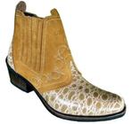 Bota em couro numero 36 botina country cowboy cavalgada vaquejada solado costurado salto carrapeta