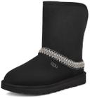 Bota Fashion UGG Classic Short Crescent Feminina Preta Tamanho 6