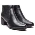 Bota Fem Bottero Cano Baixo Couro Burnish Preto 314721