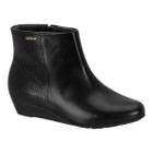 Bota feminina anabela cano curto ultraconforto ziper-modare 7076.100