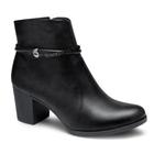 Bota Feminina Ankle Boot Salto Bloco Preto Dakota G9641-0008