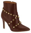 Bota Feminina Ankle Boot Vizzano Salto Fino Cano Baixo Spike