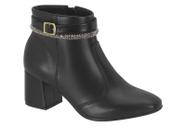 Bota Feminina Beira Rio Salto Grosso Brilho Strass 9076.107