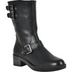 Bota Feminina Biker Salto Bloco Fivela Tendência Moda 035-007 Via Marte Preto