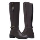 Bota Feminina Cano Alto Gmm Shoes Estilo Montaria Moderna 11080