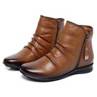 BOTA FEMININA CANO BAIXO DE COURO, Ref.: 0703 , MARCA KAUANY CALÇADOS