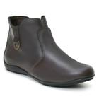 Bota Feminina Cano Curto Ankle Boot Rasteira 050