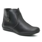 Bota Feminina Cano Curto Ankle Boot Rasteira 050