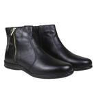 Bota Feminina Cano Curto de Couro 1401 Rasteira